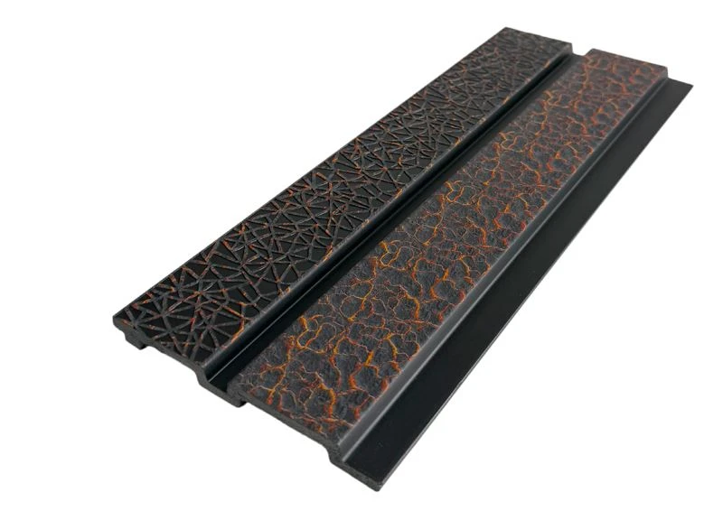 Antik spricktextur PS räfflade väggpanel